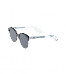 Christian Dior Blue Cat Eye Mirrored Sunglasses
