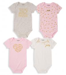 Juicy Couture 4 Piece Bodysuit Set (Baby Girls)