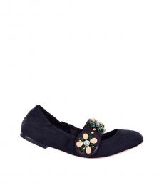Dolce & Gabbana Black Classic Brocade Ballerinas