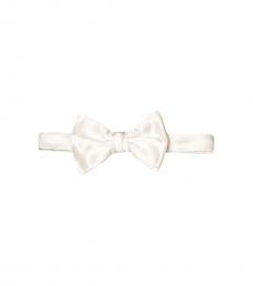 Emporio Armani White Classic Bow Tie