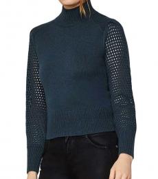 BCBGMaxazria Teal Turtleneck Pullover Sweater 