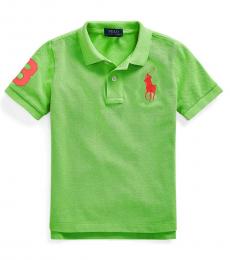Ralph Lauren Boys Kiwi Lime Classic Fit Mesh Polo