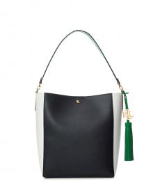 Ralph Lauren Navy Blue Adley Large Shoulder Bag