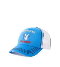 True Religion Light Blue Trucker Hat
