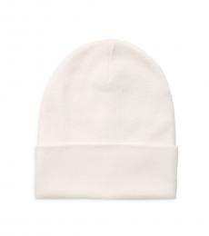 UGG White Solid Beanie Hat