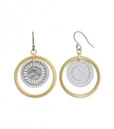 Lucky Brand Two Tone Disc Earrings