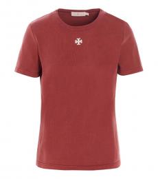 Tory Burch Red Logo Patch T-Shirt