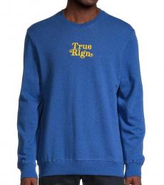 Blue Logo-Embroidered Sweatshirt