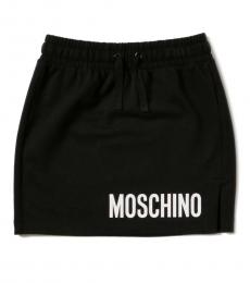 Moschino Girls Black Logo Skirt