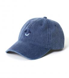 True Religion Blue Horseshoe Logo Hat