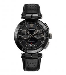 Versace Black Aion Logo Watch