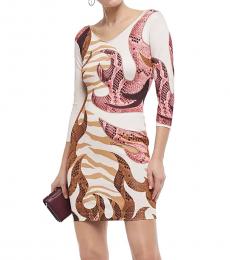 Just Cavalli Multi Color Printed Mini Dress