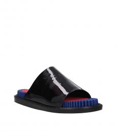 Black Patent Leather Slippers