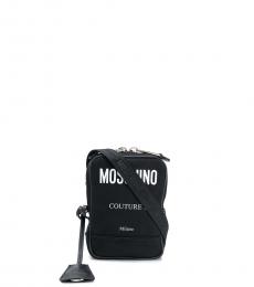 Moschino Black Logo Mini Crossbody Bag