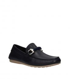 Blue Achille Leather Loafers
