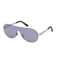Philipp Plein Blue Studded Shield Sunglasses