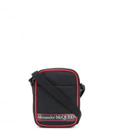 Alexander McQueen Black Logo Mini Crossbody Bag