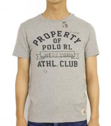 Light Grey Athletic Club Logo Print T-Shirt