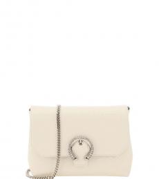 Jimmy Choo White Madeline Mini Shoulder Bag
