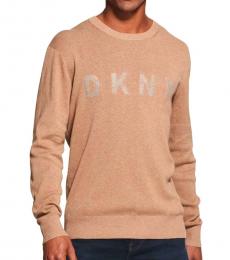 DKNY Camel Melange Pullover Sweater