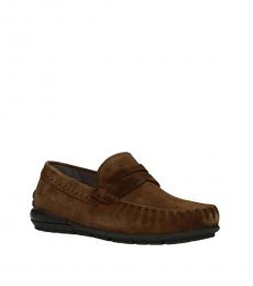 Brown Tedd Suede Loafers