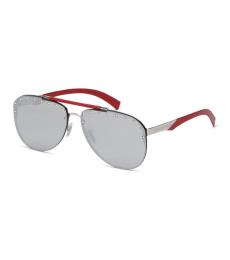 Philipp Plein Light Grey Calypso Aviator Sunglasses