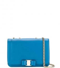Salvatore Ferragamo Blue Vara Small Shoulder Bag