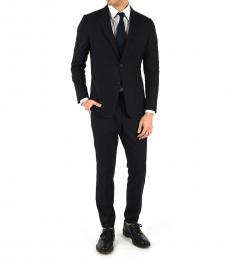 Ermenegildo Zegna Navy Blue Wool Single Breasted Suit
