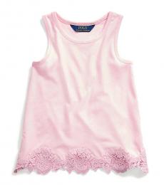 Ralph Lauren Little Girls Carmel Pink Tank Top