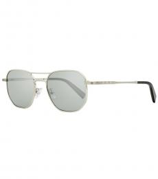 Ermenegildo Zegna Rhodium-Black Square Sunglasses