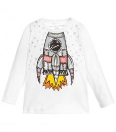 Stella McCartney Baby Boys White Rocket T-Shirt