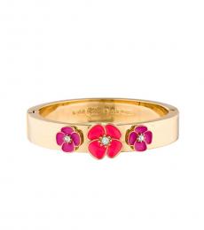 Kate Spade Multi Floral Enamel Hinge Bangle Bracelet