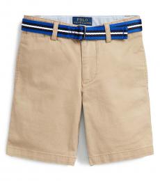 Ralph Lauren Little Boys Khaki Slim Fit Belted Chino Shorts