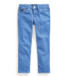 Ralph Lauren Little Girls Blue Tompkins Skinny Fit Jeans