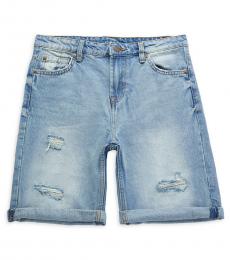7 For All Mankind Boys Sundance Distressed Denim Shorts