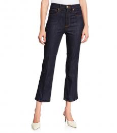 Resin Rinse Cropped Boot-Cut Jeans