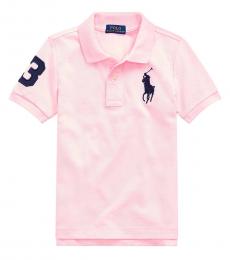 Little Boys Carmel Pink Big Pony Polo