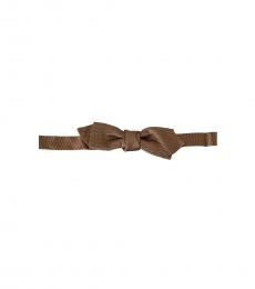 Brown Gold Butterfly Bow Tie
