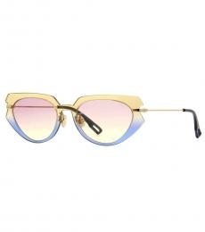 Christian Dior Brown Blue Cat Eye Sunglasses