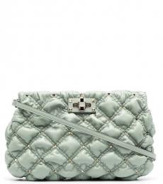 Valentino Garavani Light Green Spikeme Large Crossbody Bag