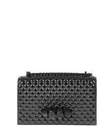 Alexander McQueen Black Quilted Four Ring Mini Shoulder Bag