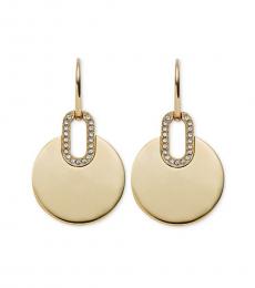 Michael Kors Golden Cityscape Disc Earrings