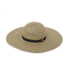 Beige Marled Straw Sun Hat
