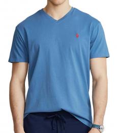 Blue Classic-Fit V-Neck T-Shirt