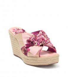 Pink Rosette Quilted Heels
