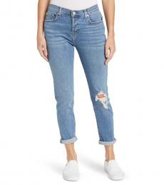 7 For All Mankind Navy Blue Squiggle Jeans