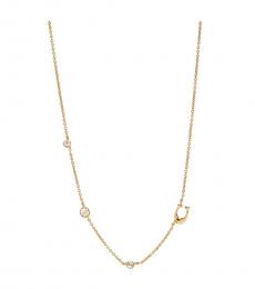 Coach Golden Signature Crystal Necklace