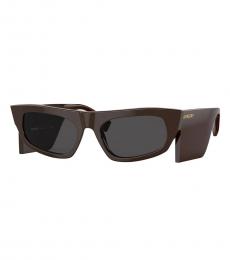 Burberry Dark Brown Geometric Sunglasses