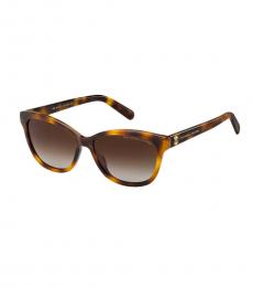 Marc Jacobs Brown Havana Cat Eye Sunglasses
