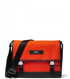 Michael Kors Bright Orange Woven Large Messenger Bag